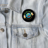 Badge Rond 5 Cm Sauvez la terre (En situation)