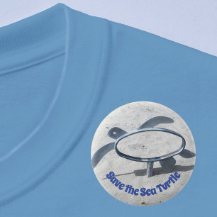 Badge Rond 5 Cm Sauvez la tortue de mer Disparition Tortue Art
