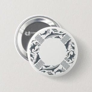 Badge Rond 5 Cm Sauvez la vie des requins