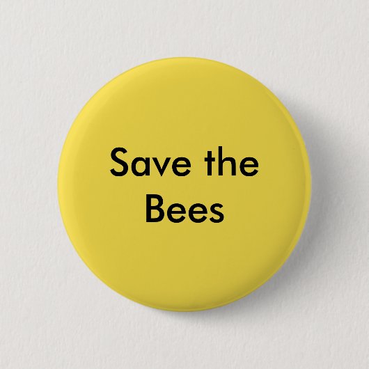 Badge Rond 5 Cm Sauvez le bouton d'abeilles (Devant)