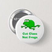 Badge Rond 5 Cm Sauvez le bouton de grenouilles (Devant & derrière)