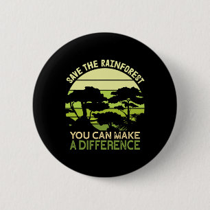 Badge Rond 5 Cm Sauvez le Devenez écolo de Jour des terres Rainfor