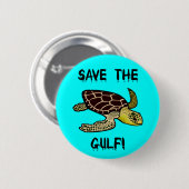 Badge Rond 5 Cm Sauvez le Golfe (Devant & derrière)