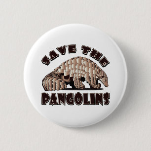 Badge Rond 5 Cm Sauvez le pangolin
