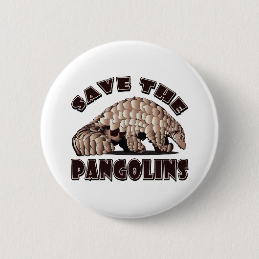 Badge Rond 5 Cm Sauvez le pangolin (Devant)