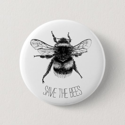 Badge Rond 5 Cm Sauvez les abeilles (Devant)
