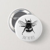 Badge Rond 5 Cm Sauvez les abeilles (Devant & derrière)