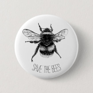 Badge Rond 5 Cm Sauvez les abeilles