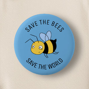 Badge Rond 5 Cm Sauvez les abeilles, les abeilles fatiguées sur le
