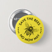 Badge Rond 5 Cm Sauvez les abeilles pas la vache peut pollinisateu (Devant & derrière)