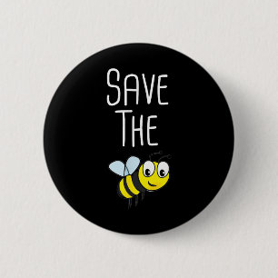 Badge Rond 5 Cm Sauvez les abeilles - Protection De l'environnemen