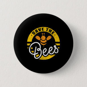 Badge Rond 5 Cm Sauvez les abeilles Terre Lover Planet Beekeeper B