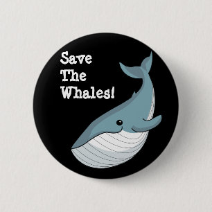 Badge Rond 5 Cm Sauvez les baleines
