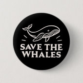 Badge Rond 5 Cm Sauvez les baleines (Devant)