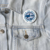 Badge Rond 5 Cm Sauvez les baleines (En situation)