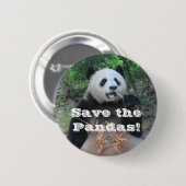 Badge Rond 5 Cm Sauvez les pandas géants (Devant & derrière)
