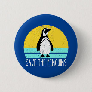 Badge Rond 5 Cm Sauvez Les Pingouins