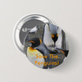Badge Rond 5 Cm Sauvez les pingouins ! Bouton (Devant & derrière)