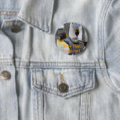 Badge Rond 5 Cm Sauvez les pingouins ! Bouton (En situation)