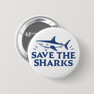 Badge Rond 5 Cm Sauvez les requins