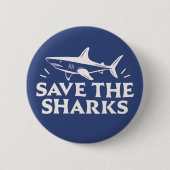 Badge Rond 5 Cm Sauvez les requins (Devant)