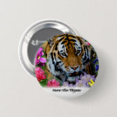 Badge Rond 5 Cm Sauvez les tigres (Devant & derrière)