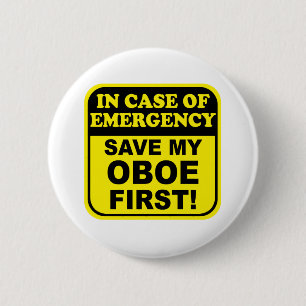 Badge Rond 5 Cm Sauvez mon hautbois