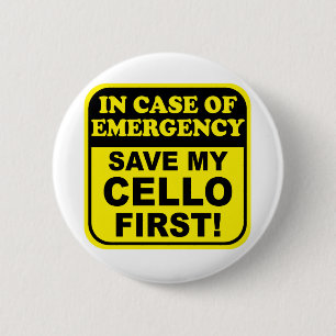 Badge Rond 5 Cm Sauvez mon violoncelle
