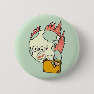 Badge Rond 5 Cm Sauvez notre planète - Jour des terres