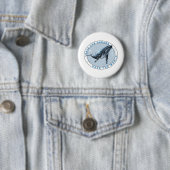 Badge Rond 5 Cm Save Our Oceans - Whale Design (En situation)
