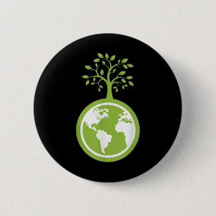 Badge Rond 5 Cm Save the Planet - Save the Earth De l'environnemen
