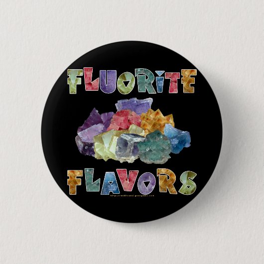 Badge Rond 5 Cm Saveurs Fluorites (Devant)