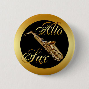 BADGE ROND 5 CM SAXO D'ALTO