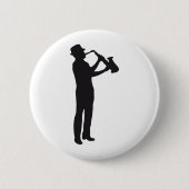 Badge Rond 5 Cm saxophone (Devant)