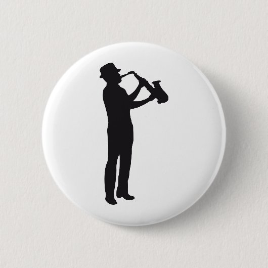 Badge Rond 5 Cm saxophone (Devant)