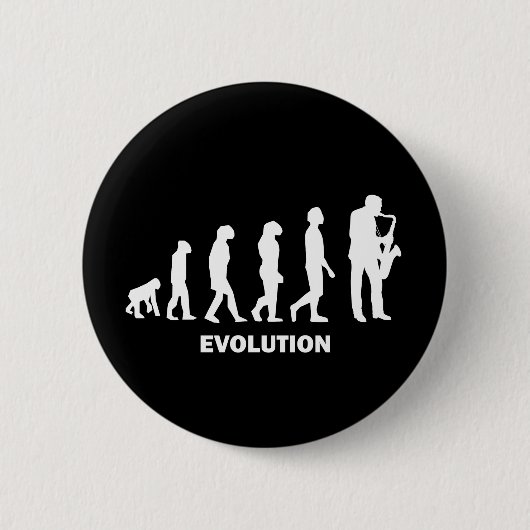 Badge Rond 5 Cm Saxophone (Devant)