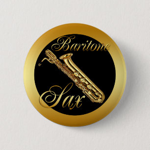 BADGE ROND 5 CM SAXOPHONE DE BARYTON