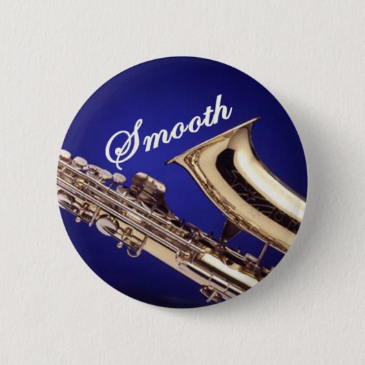 Badge Rond 5 Cm Saxophone lisse (Devant)
