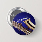 Badge Rond 5 Cm Saxophone lisse (Devant & derrière)