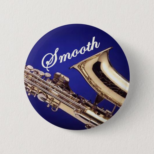 Badge Rond 5 Cm Saxophone lisse (Devant)