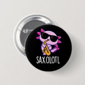 Badge Rond 5 Cm Saxophone Saxophone Funny Puns Dark BG (Devant & derrière)