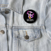 Badge Rond 5 Cm Saxophone Saxophone Funny Puns Dark BG (En situation)