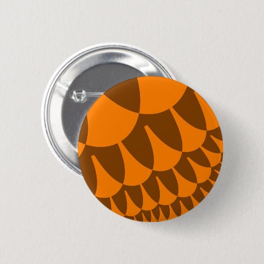 Badge Rond 5 Cm Scales Brown et orange (Devant & derrière)