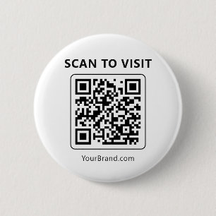 Badge Rond 5 Cm Scannez le code QR pour visiter le marketing de si