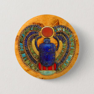 Badge Rond 5 Cm Scarab sacré de l'Egypte ancienne