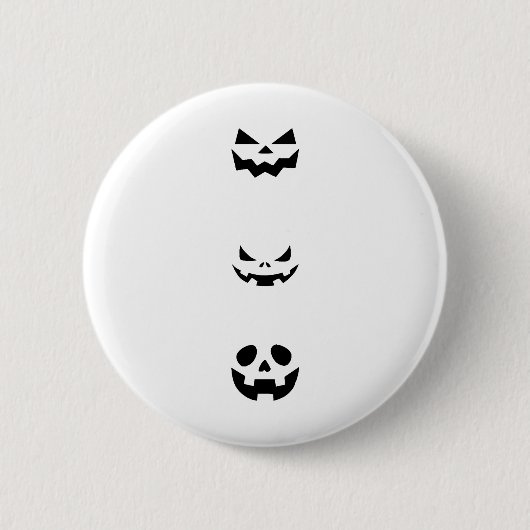 Badge Rond 5 Cm Scary Halloween Faces (Devant)