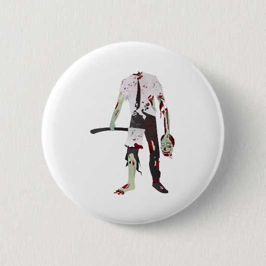 Badge Rond 5 Cm scary halloween zombie (Devant)