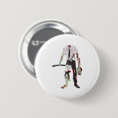 Badge Rond 5 Cm scary halloween zombie (Devant & derrière)