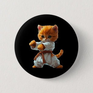 Badge Rond 5 Cm Scary Martial Arts Fighter Karate Boxer Comt Kung