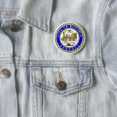 Badge Rond 5 Cm Sceau de Houston (En situation)